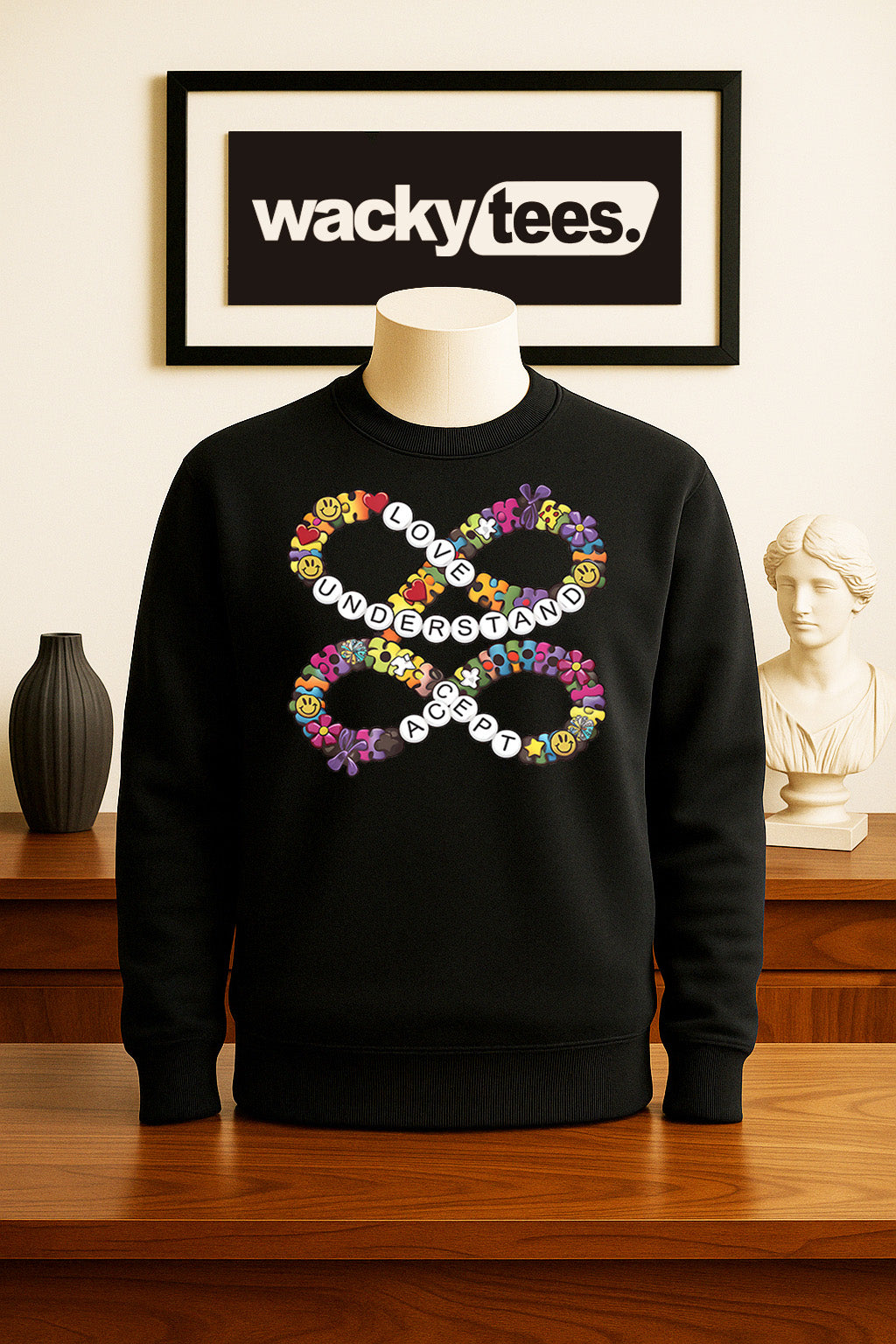 Love Understand And Accept Friendship Bracelet Autism Awareness Graphic Tee Shirt