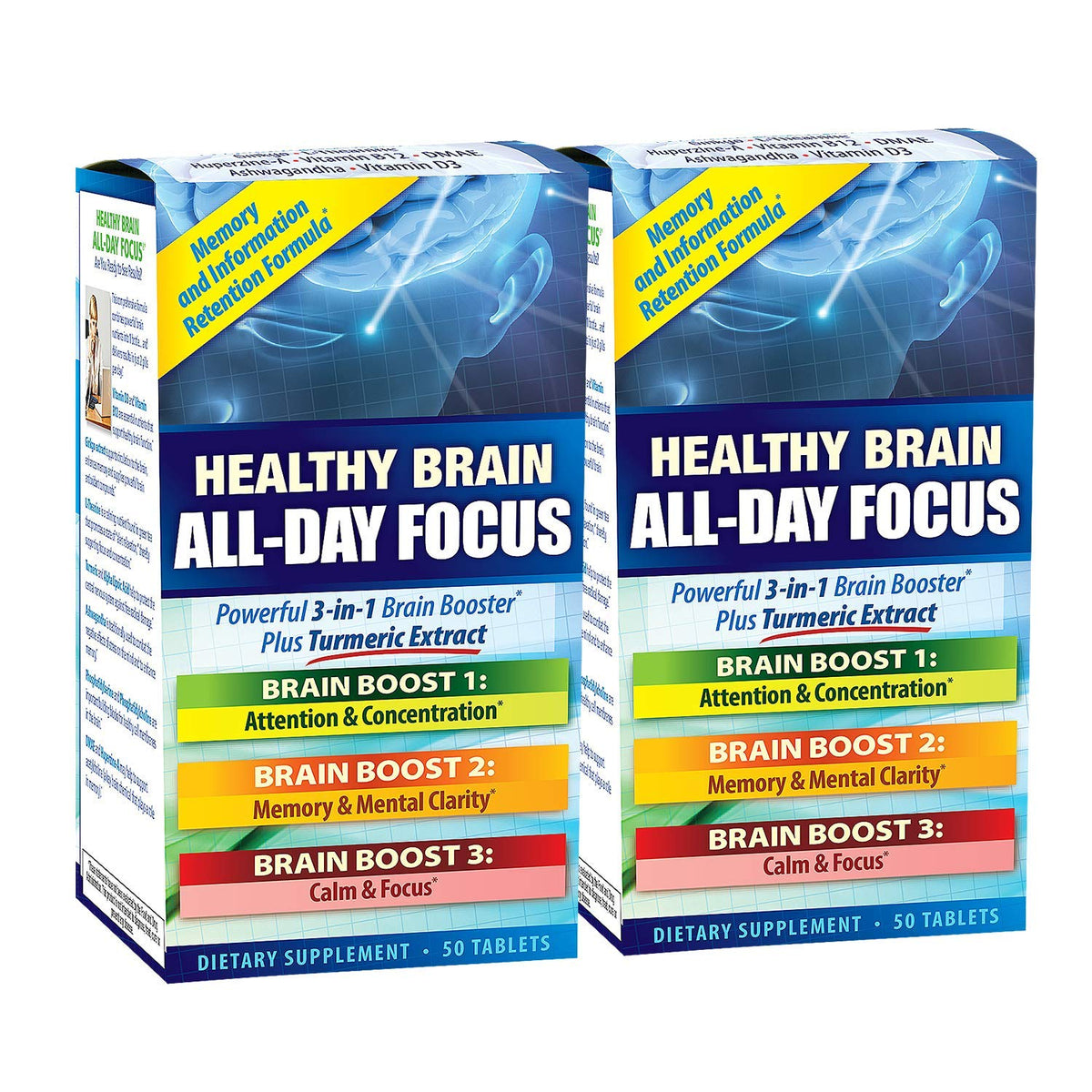 Applied Nutrition® Healthy Brain All-Day Focus – Dietary Supplement