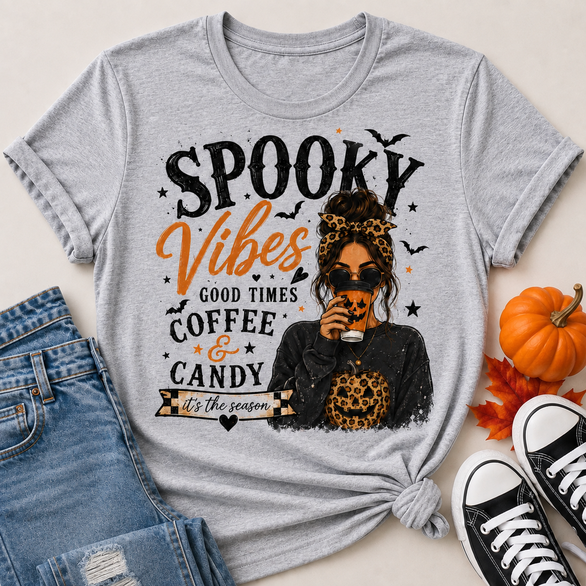 Spooky Vibes Mom Graphic Apparel