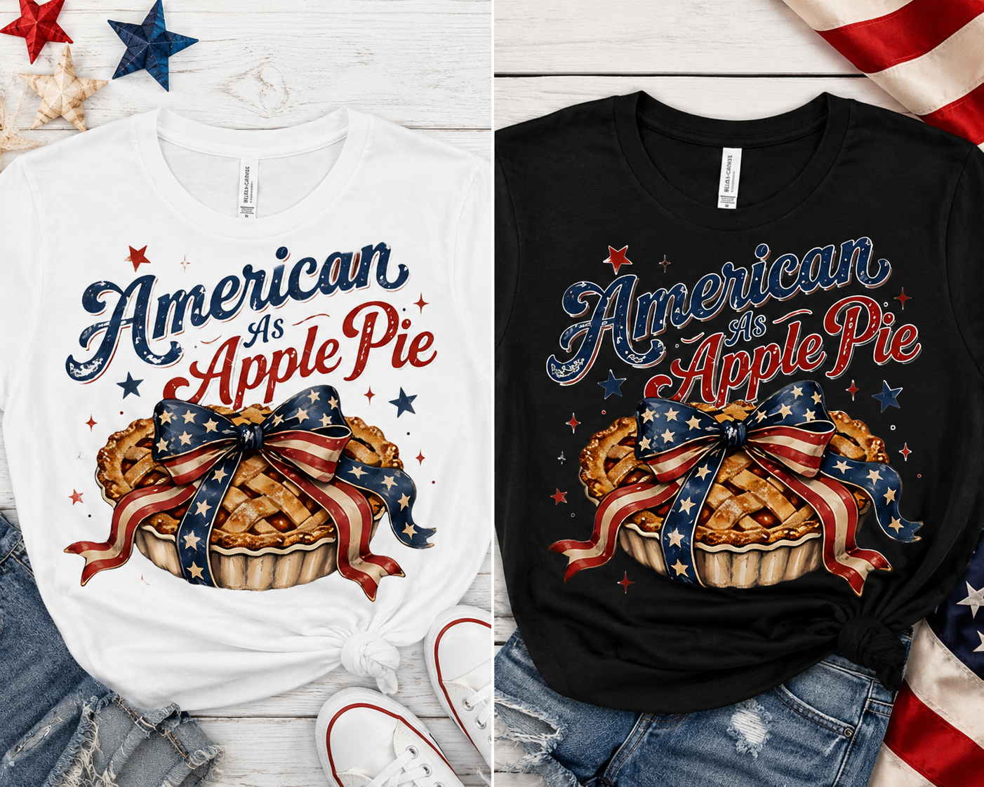American As Apple Pie Patriotic Crop Top