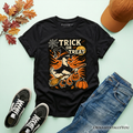 Kids Trick or Treat Goose T-Shirt, Vintage Halloween Witch Tee for Youth
