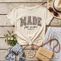 Made For More Kids Christian T-Shirt, Ephesians 2:10 Leopard Faith Bible Verse Easter Tee for Youth