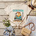 Sushibara Capybara Kids T-Shirt, Funny Sushi Animal Tee for Youth