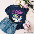 Off To Cause A Kerfuffle Kids T-Shirt, Funny Animal Youth Tee