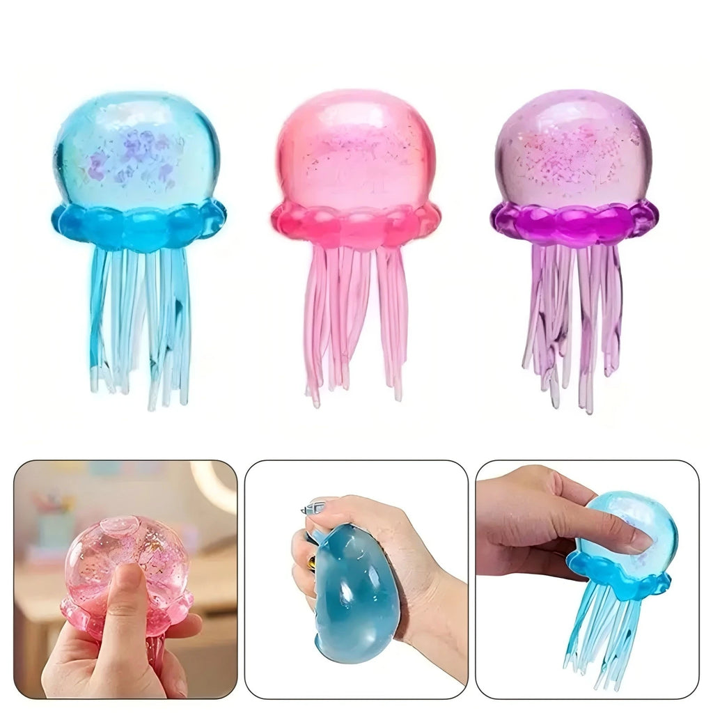 Trending Nee Doh Jellyfish & Cube Squish Toy, Squeeze Stress Relief Fidget, Sensory NeeDoh for Kids & Adults