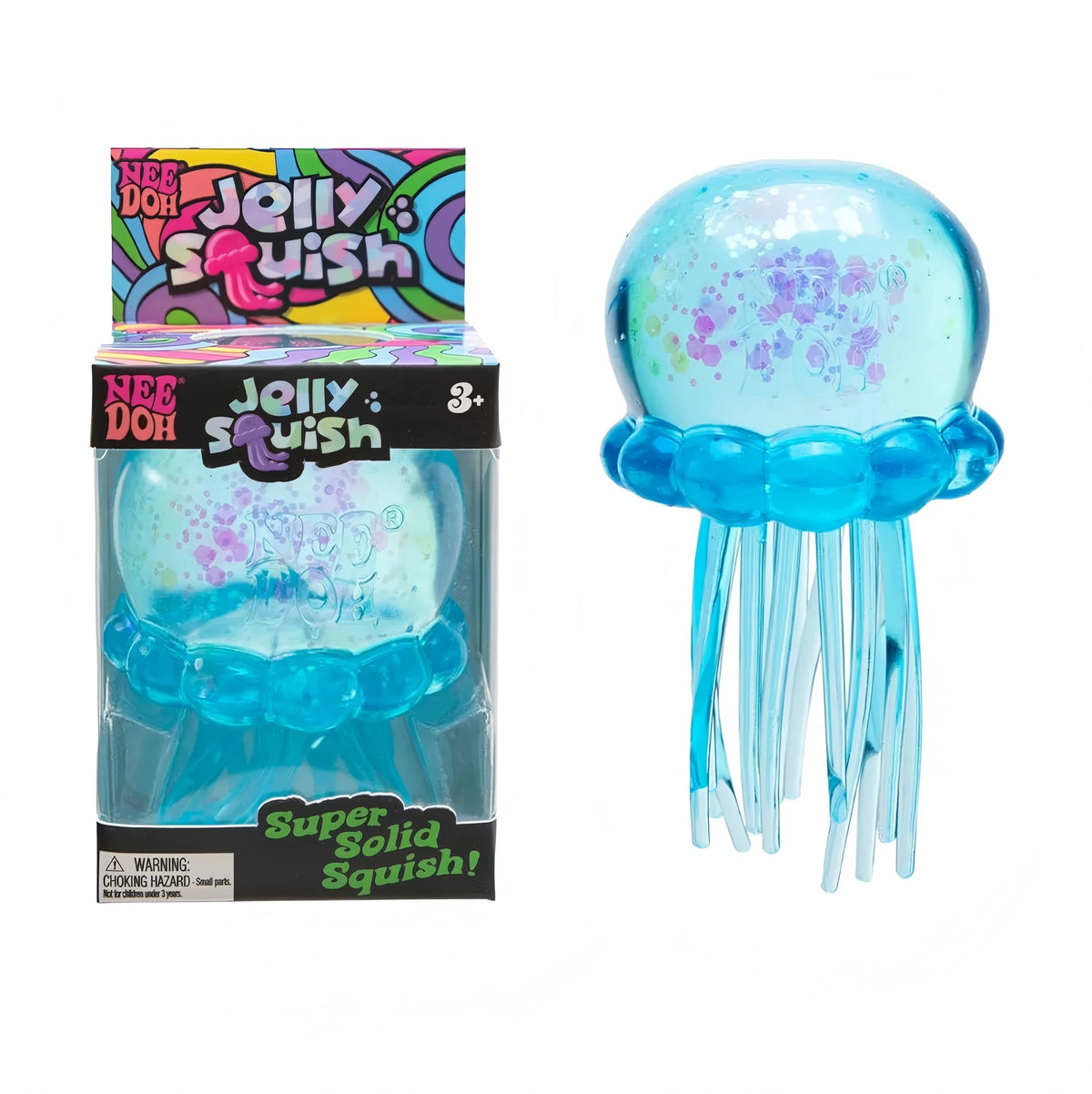 Trending Nee Doh Jellyfish & Cube Squish Toy, Squeeze Stress Relief Fidget, Sensory NeeDoh for Kids & Adults