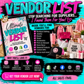 Vendor List of Reputable Vendors