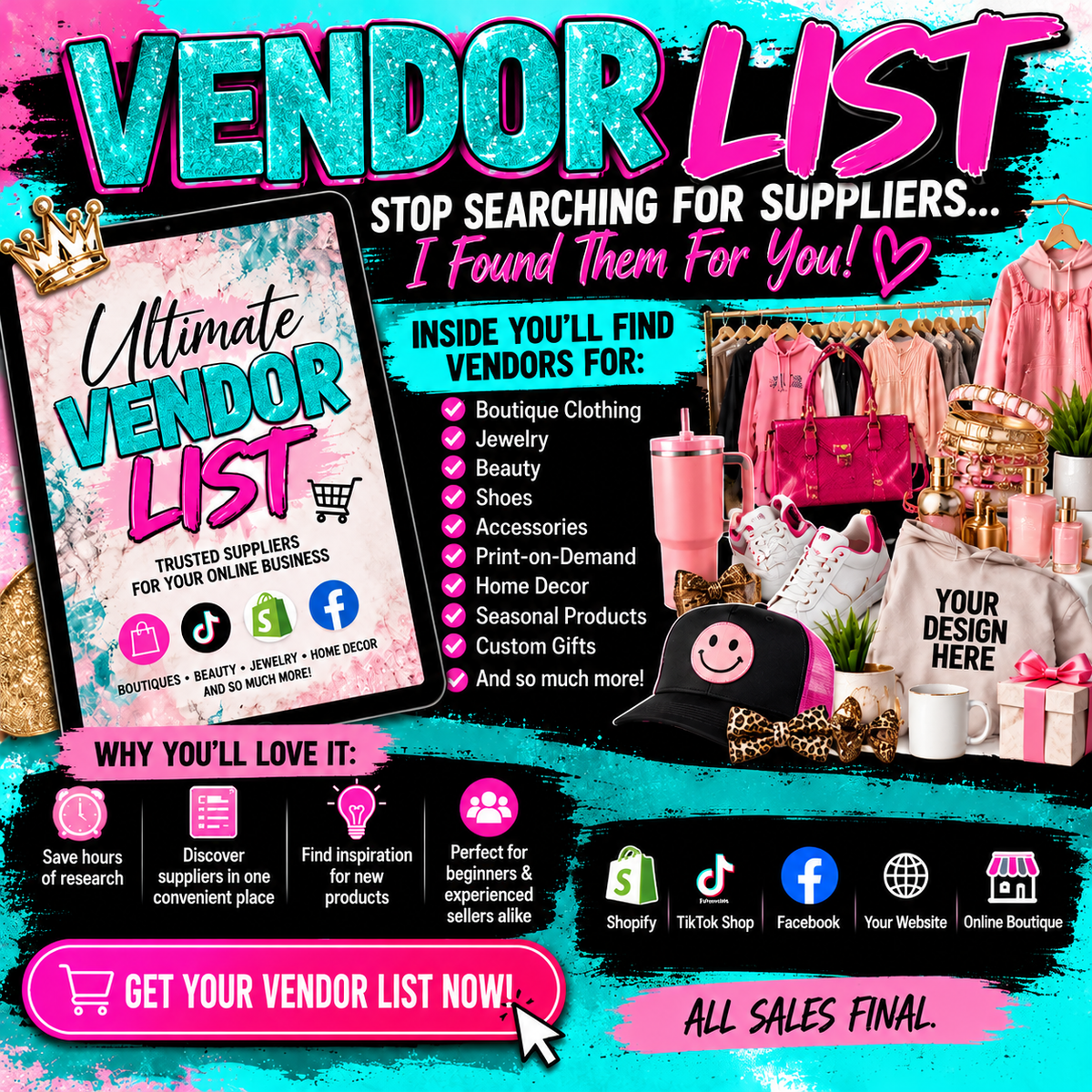 Vendor List of Reputable Vendors