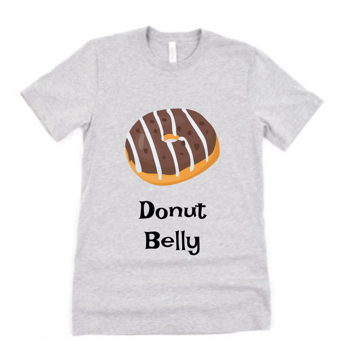 Donut Belly Funny Food Shirt Athletic Heather Gray Grey Dessert Chocolate Frosted Snack Tummy Toddler Boy Girl Child Kids T-shirt Cotton Tee