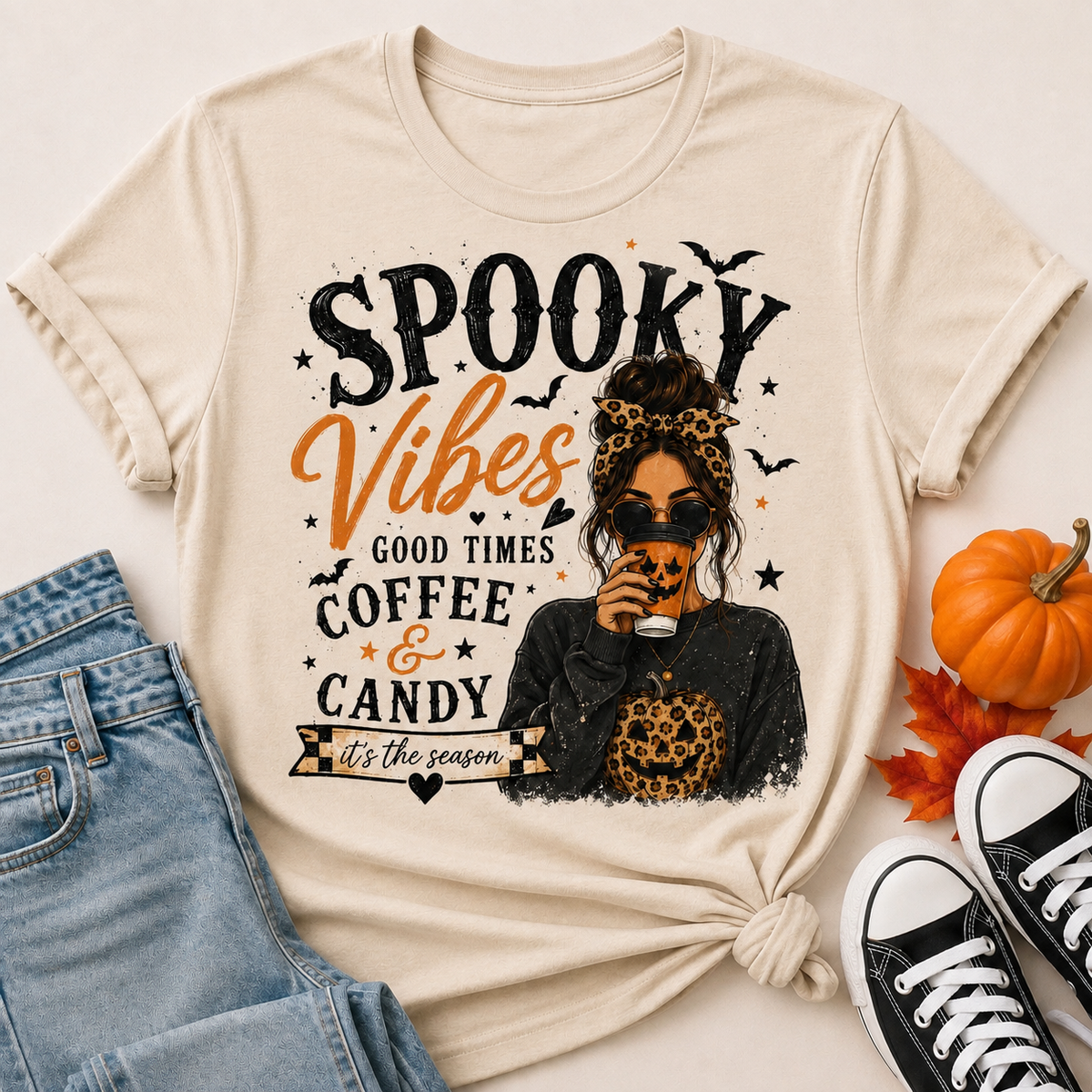 Spooky Vibes Mom Graphic Apparel