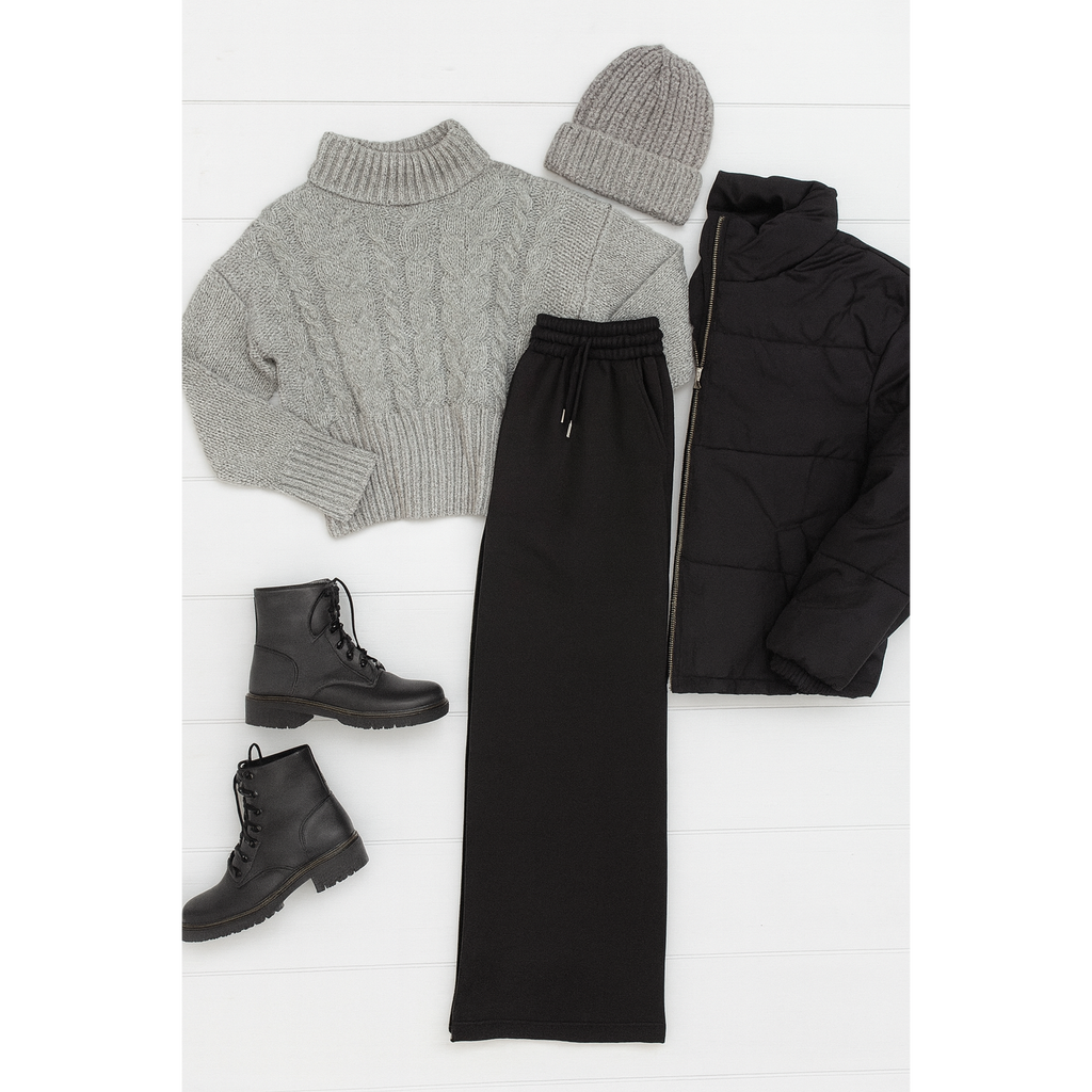 The Jenna - Comfy Wide Leg Fleece pants*