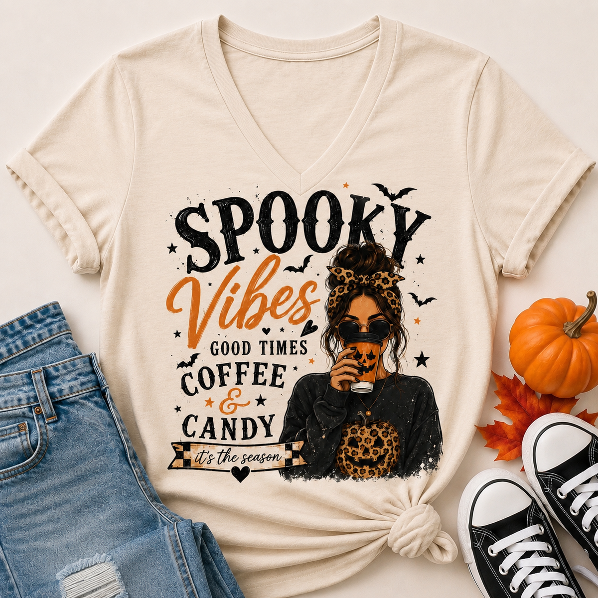 Spooky Vibes Mom Graphic Apparel
