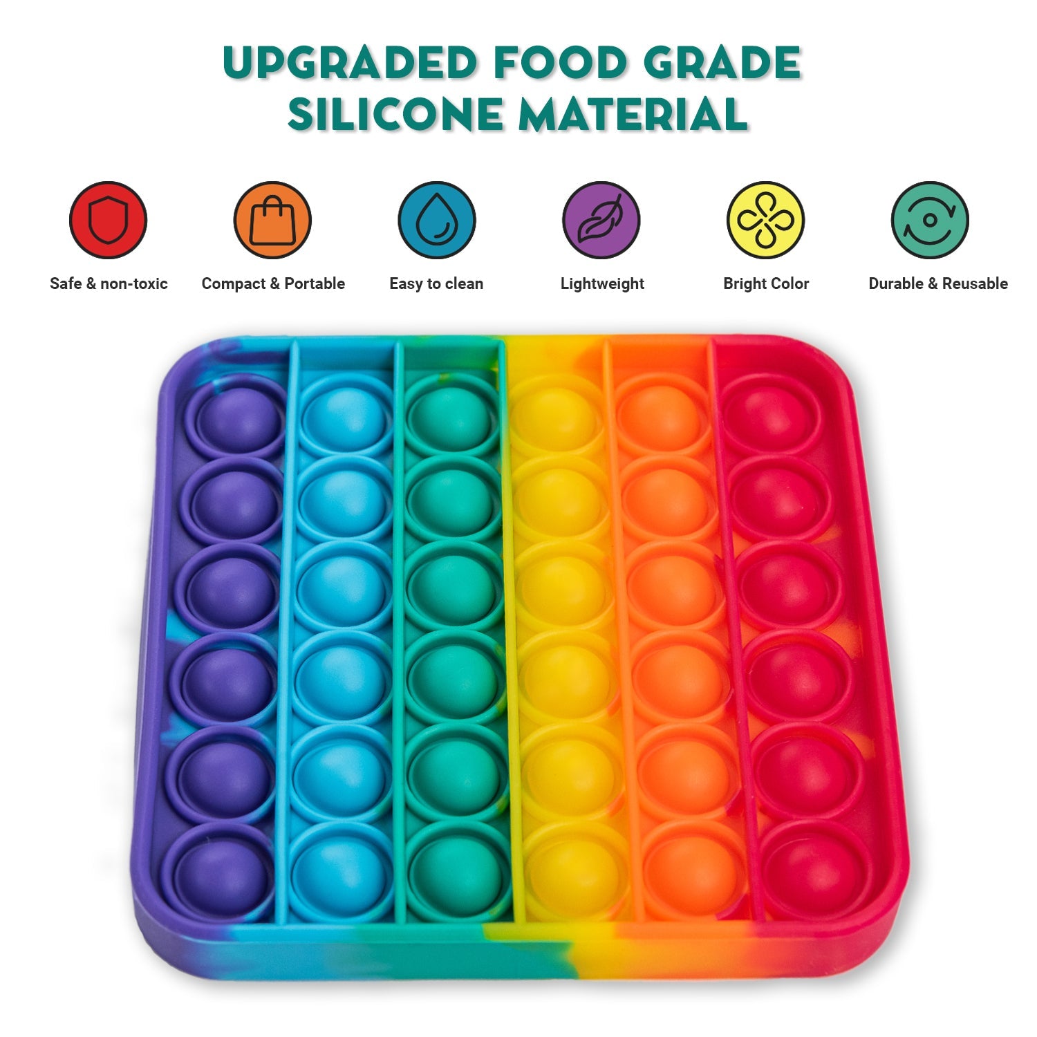 4 Extra Rainbow Fidget Mats (The Fidget Game: Sight Words)